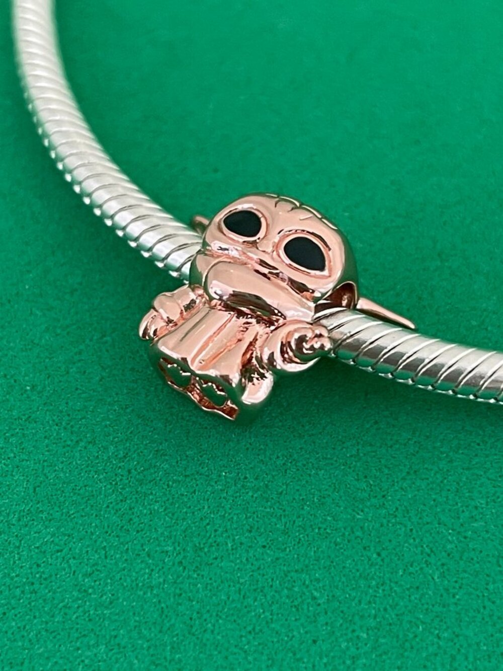 Pandora Star Wars™ Grogu™ Black Charm Rose Gold-Plated